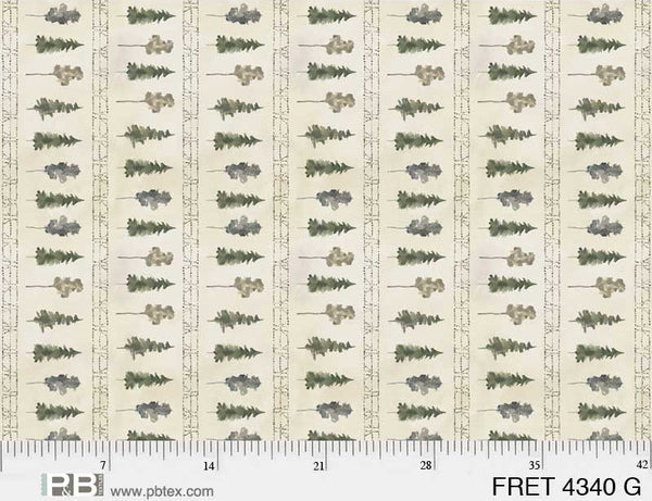 Forest Retreat Trees Border Print