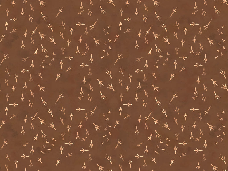 FINCH & FERN FOOTPRINT SCATTER BROWN