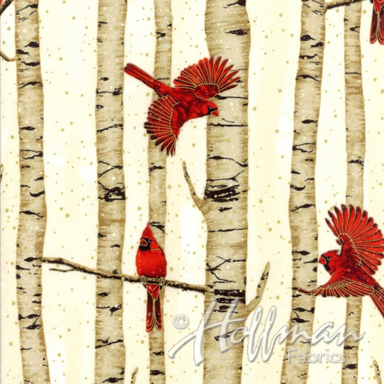 Woodsy Winter - Natural-Gold Cardinal Carols