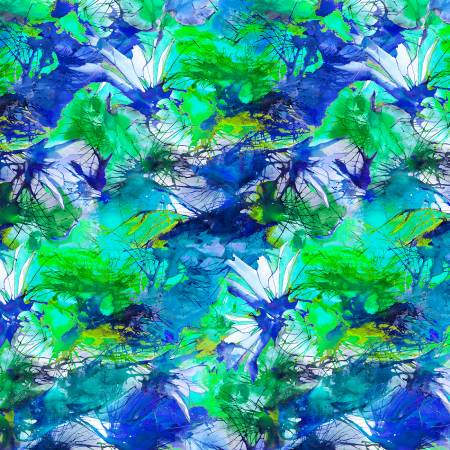 Blue Texture Digitally Printed Living Wild