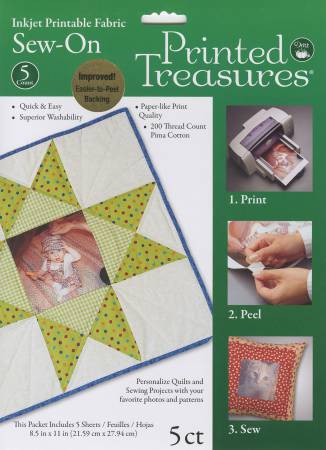 Printed Treasures Printer Fabric Sheets White