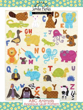 ABC Animals Applique Quilt Pattern