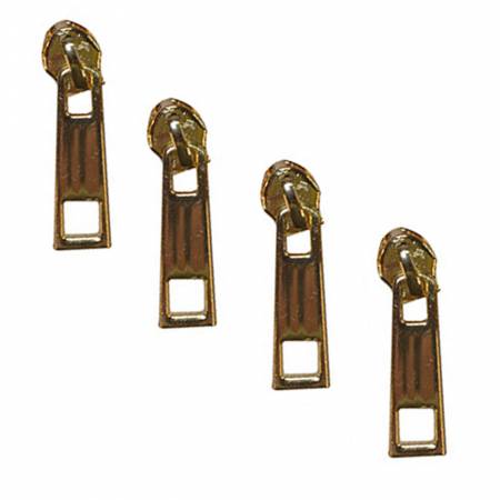 Gold Zipper Pulls Pack of 4