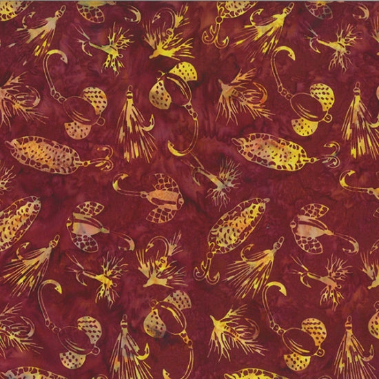 R2285-38-Burgundy River Run Batiks