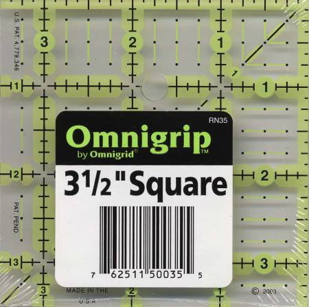 Omnigrid Omnigrip Neon Ruler 3-1/2in x 3-1/2in