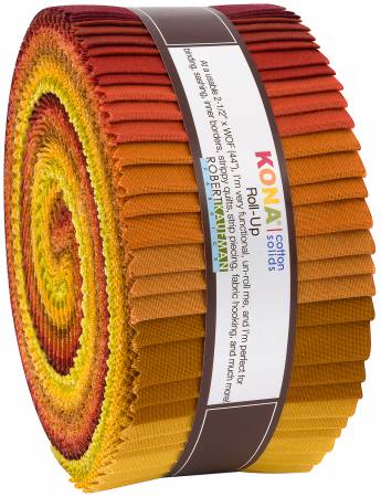 2-1/2in Strips Kona Cotton Autumn Hues Palette 40pcs/bundle