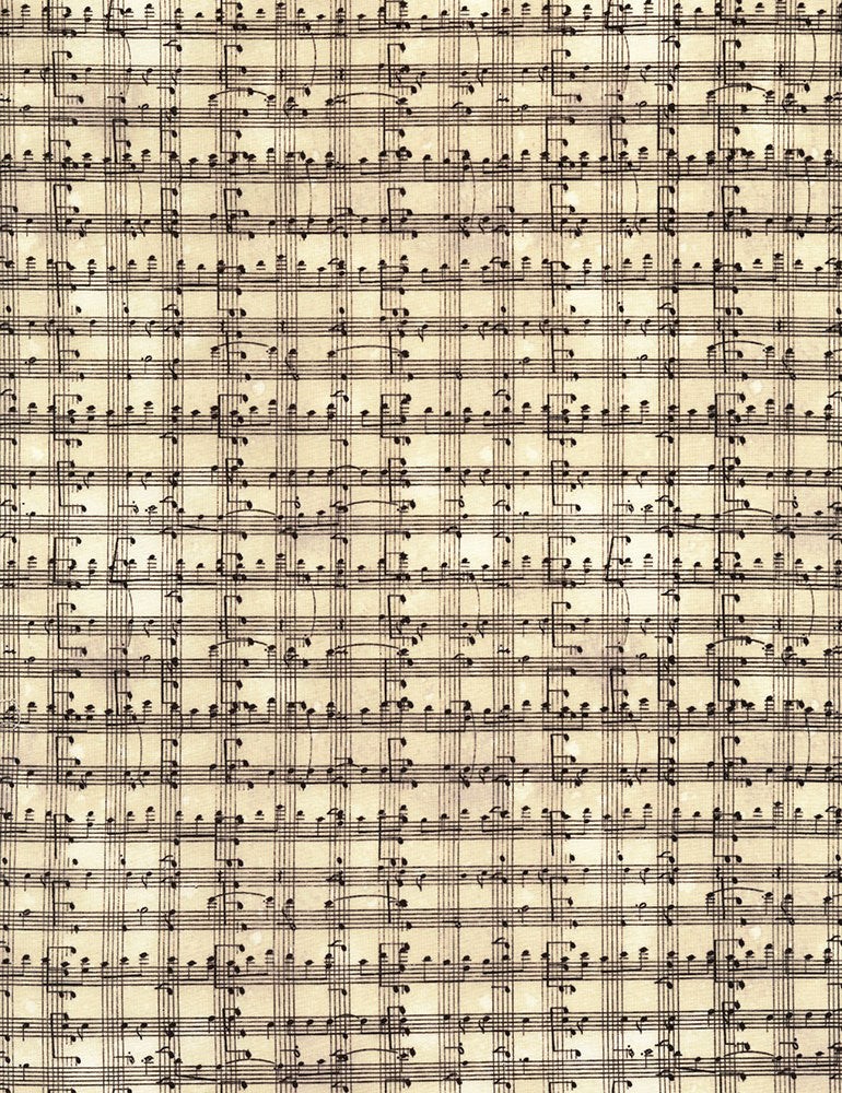 Music Notes - Grid - Cream