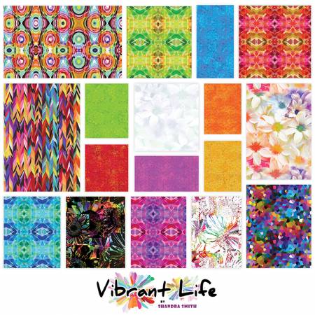 5in Squares Vibrant Life 42pcs