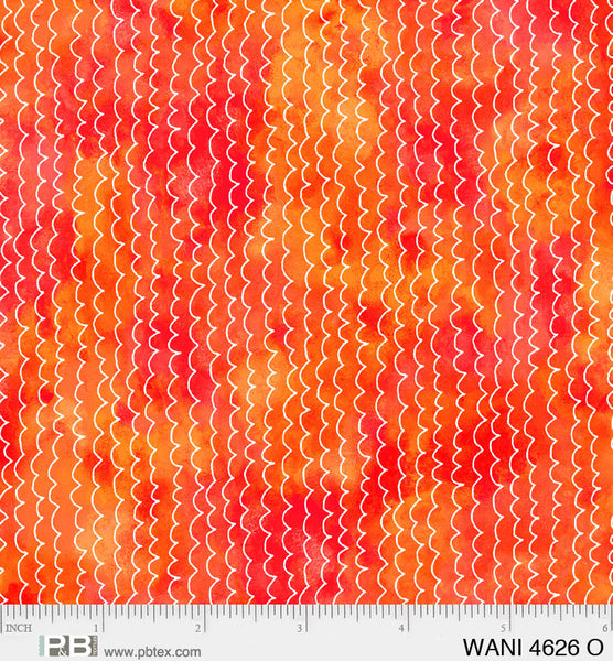 Wild Animals Orange Stripe Digital Fabric