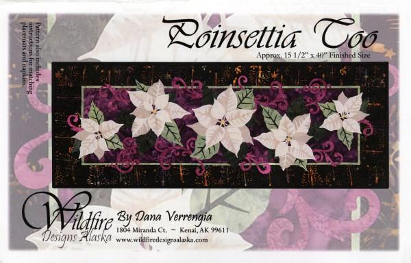 Plum/White Poinsettia Wallhanging Kit  Laser Kit with Pattern