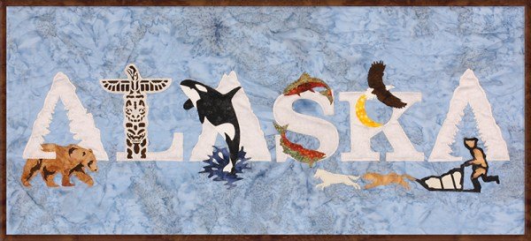 Westfield Alaska Native Laser cut Applique kit- Light blue