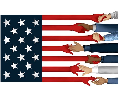 Helping Hands Flag Panel