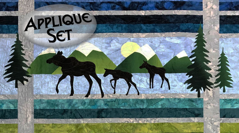 Moose Trio Applique Set