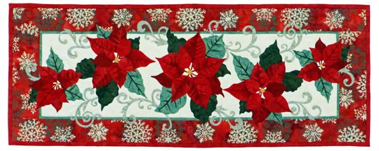 Red Poinsettia Wallhanging Laser Kit with Pattern