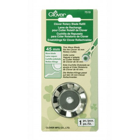 Clover Rotary Blade Refill Wave Blade (45mm)