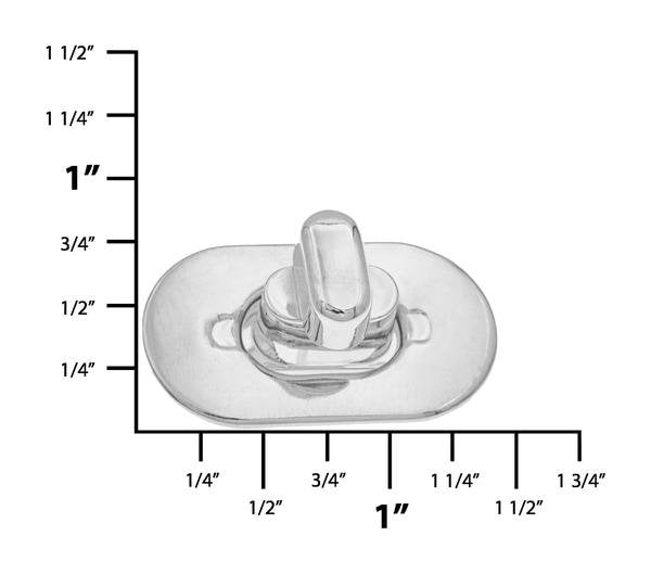 1 1/4"  Turn Lock - Silver